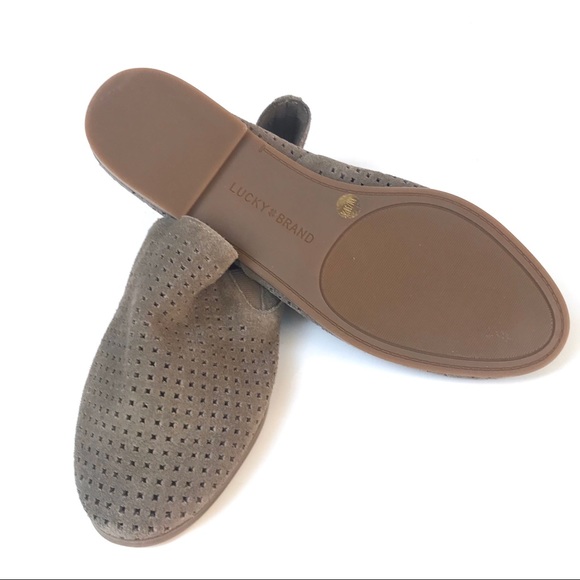 Lucky Brand | Shoes | Lucky Brand Charsa Suede Flat New Taupe Tan 8 | Poshmark